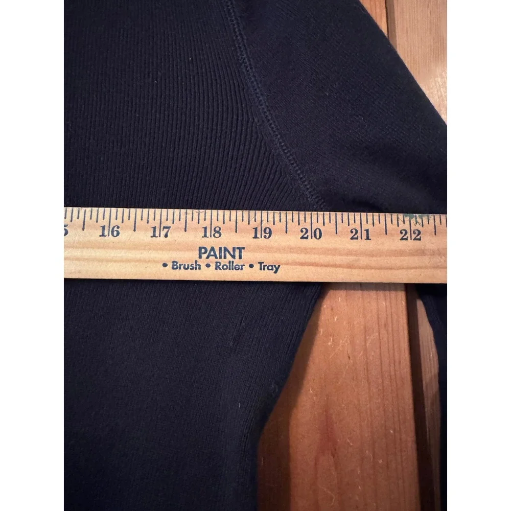 Polo Jeans Co Ralph Lauren V-Neck Sweater M Black Cotton Knit Preppy Minimalist